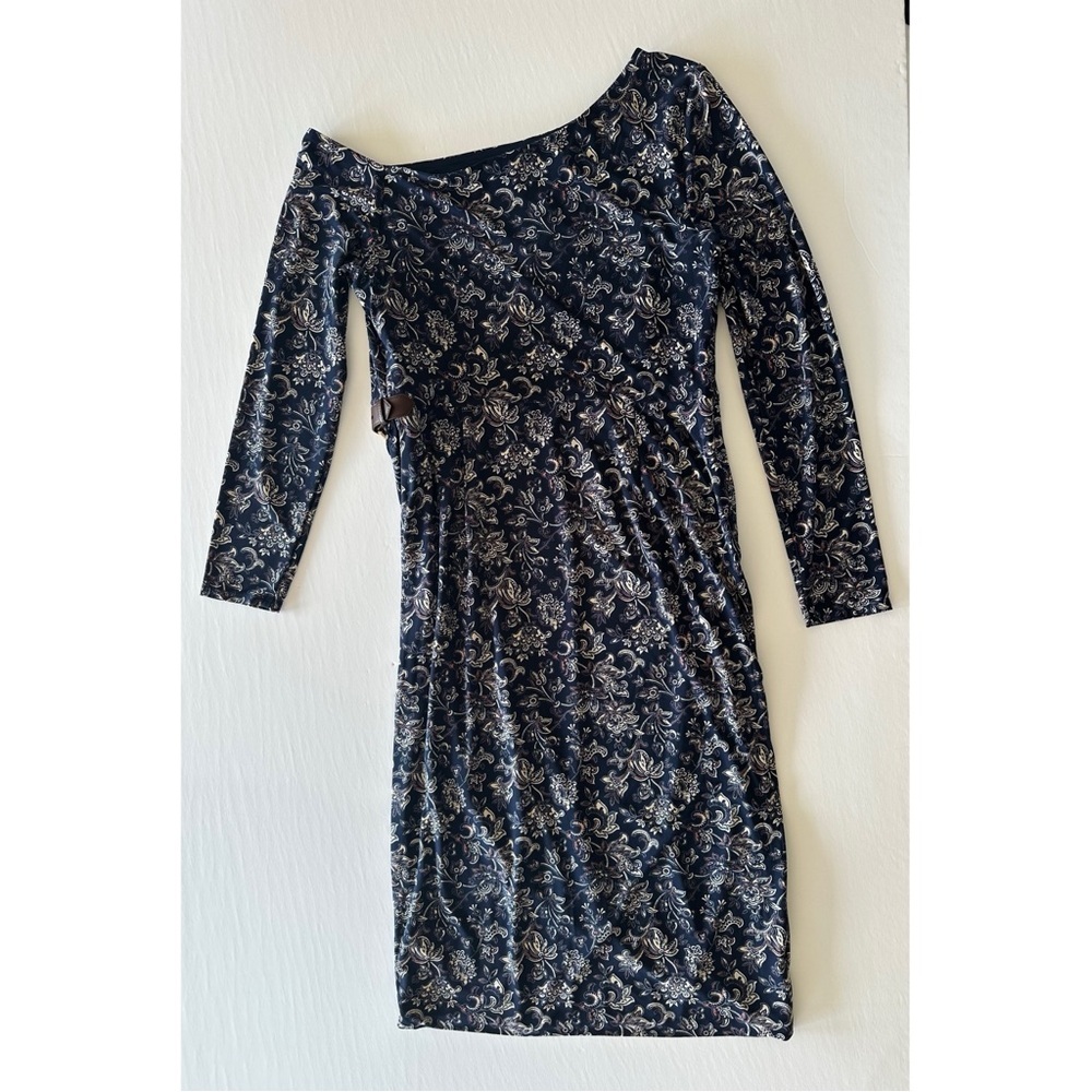 Lauren Ralph Lauren Women's Floral Buckle-Trim Jersey Off the Shoulder Dress 14 - Picture 6 of 16
